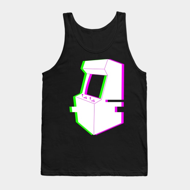 Retro Glitch Arcade Machine Tank Top by MeatMan